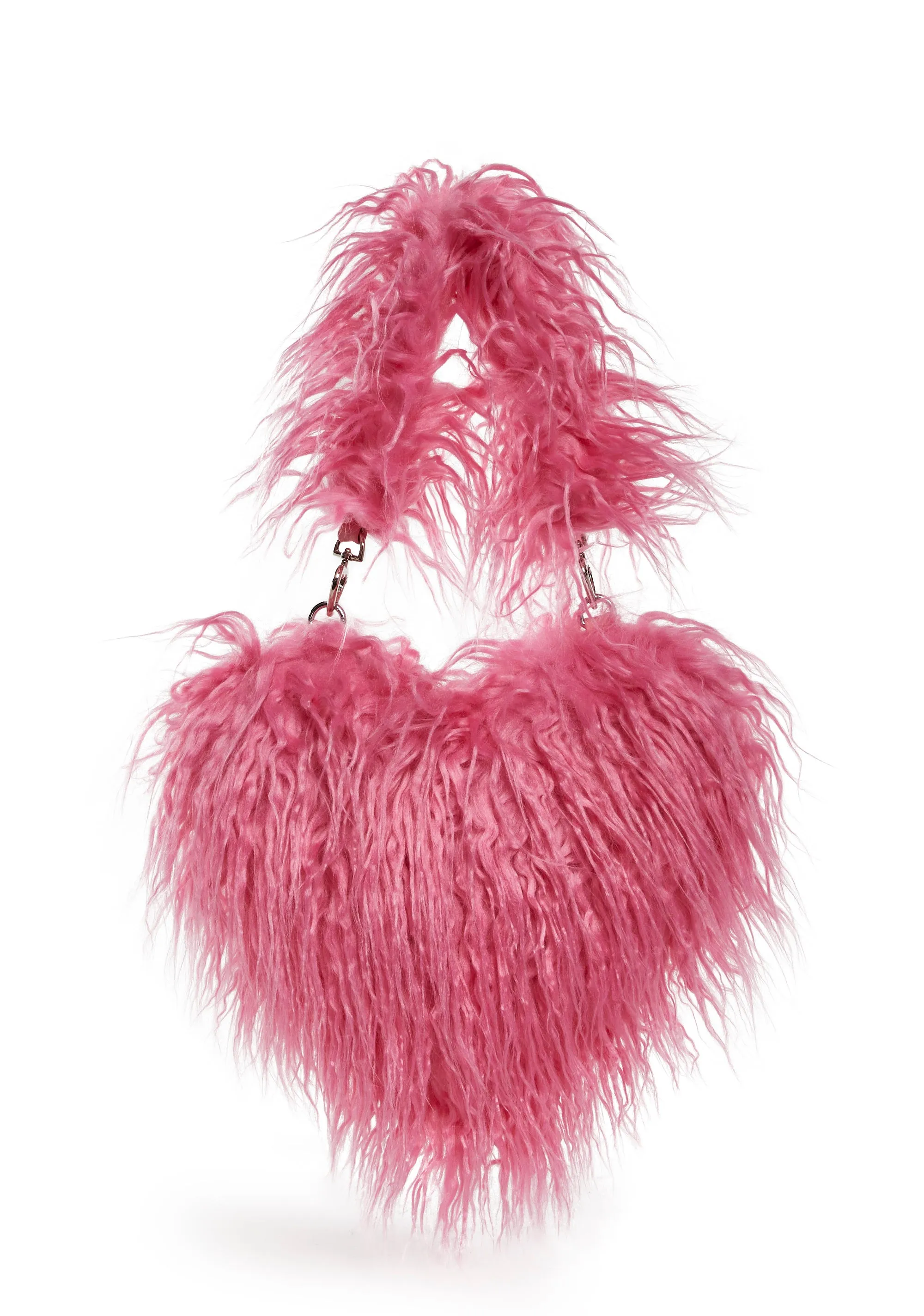 Warms My Heart Faux Fur Shoulder Bag