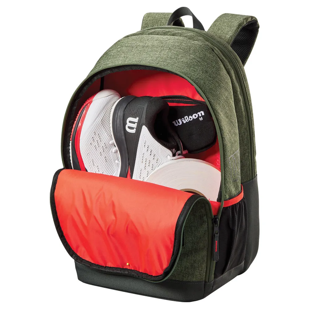 Wilson Team Backpack Racket Bag (Heather Green)