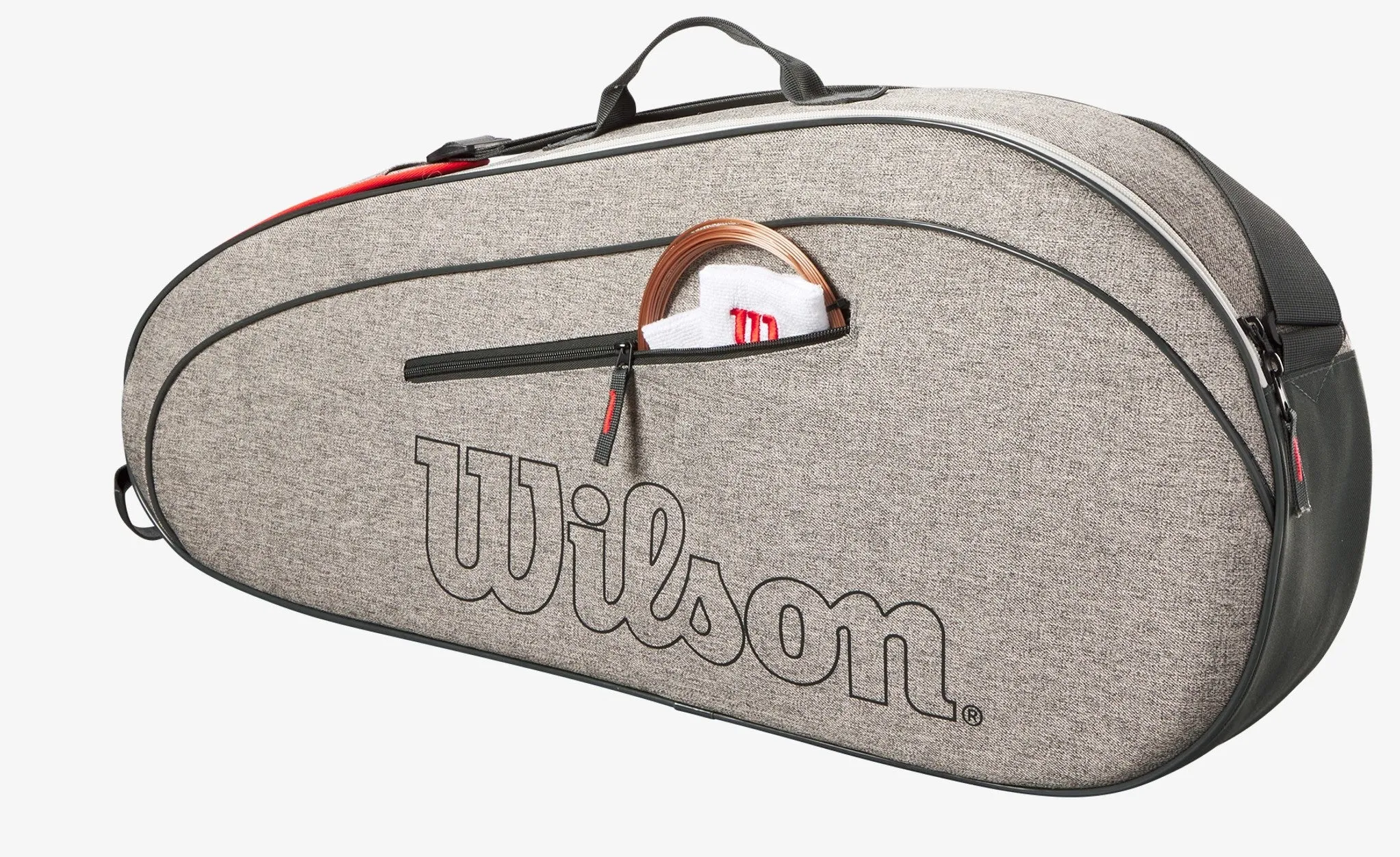 Wilson Team Pack 3-Racquet Bag Heather Grey