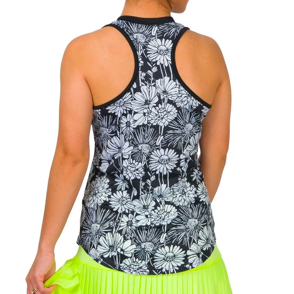 Women's Performance Tennis Tank Flower Garden Print