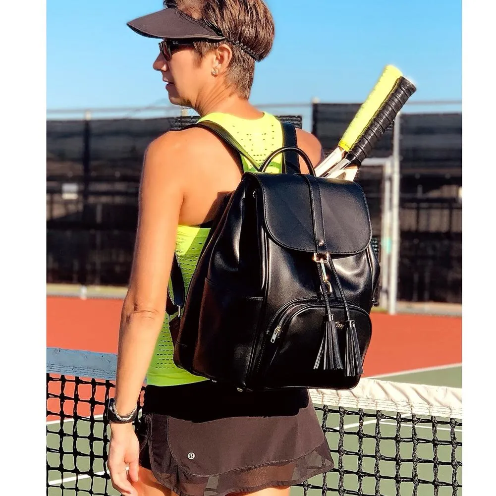 Women's Sara Tennis Backpack Black