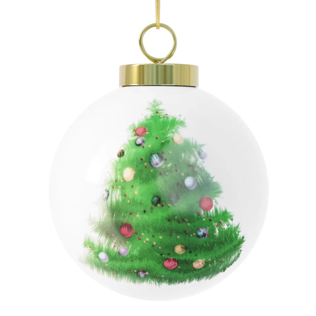 Yellow Bag Christmas Ball Ornament