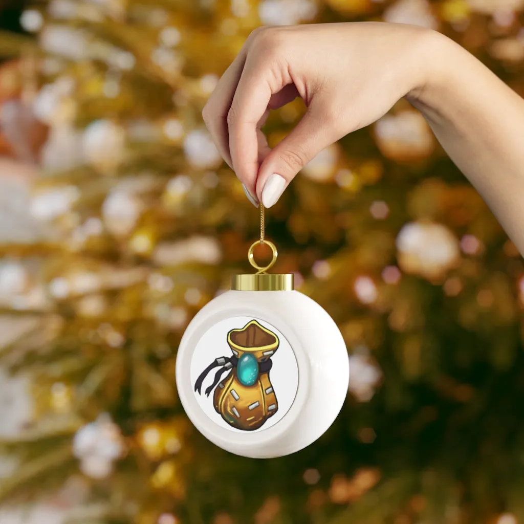 Yellow Bag Christmas Ball Ornament